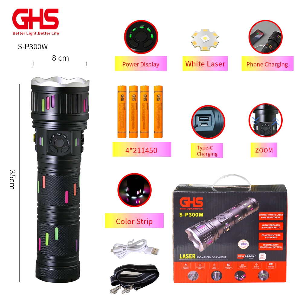 High-intensity flashlight S-P300W