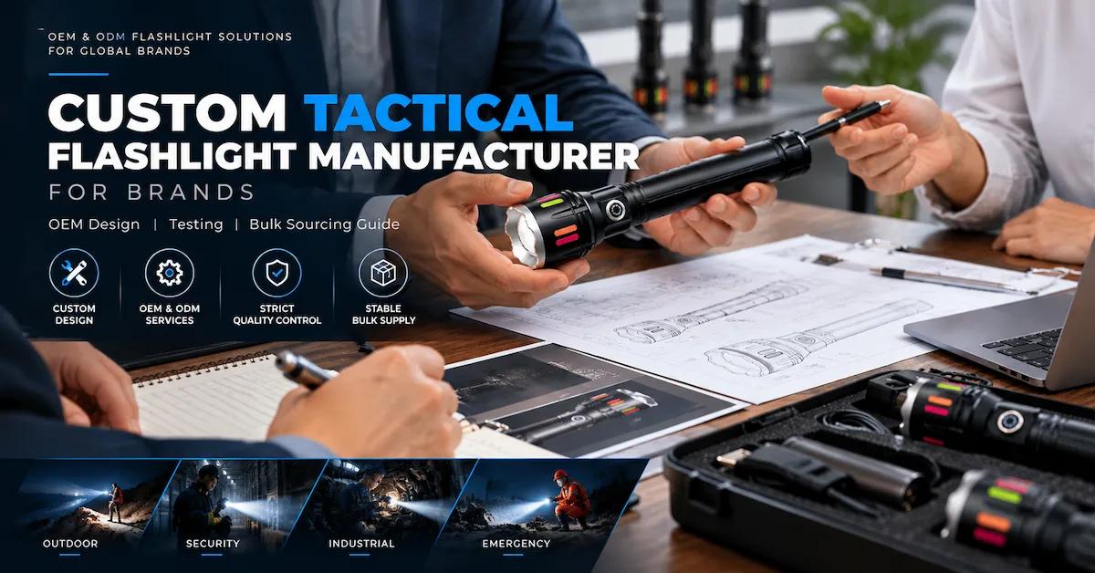 Custom Tactical Flashlight Manufacturer for Brands: OEM Design, Testing, and Bulk Sourcing Guide