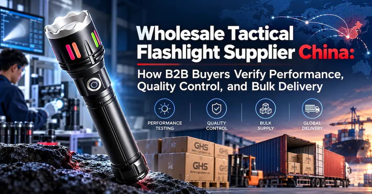 Wholesale Tactical Flashlight Supplier China: How B2B Buyers Verify Performance, Quality Control, and Bulk Delivery